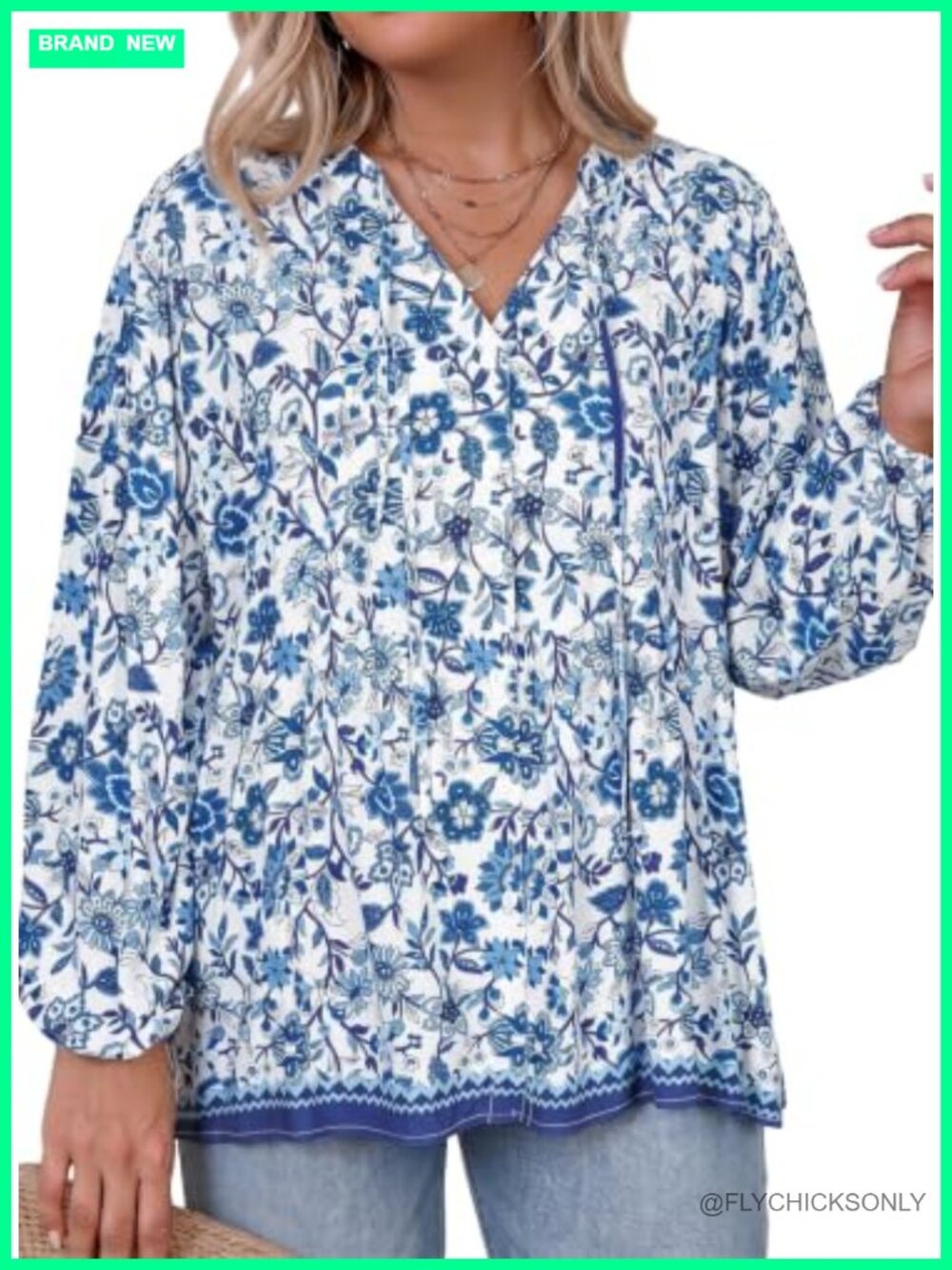 Plus Size Boho Button Down Tunic Blouse Long Sleeve Peplum Top